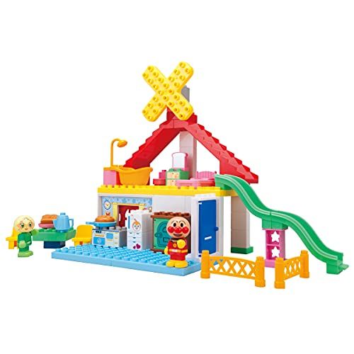 バンダイ BANDAI BlockLabo ブロックラボ アンパンマン パン工場とすべり台のおうちブロックバケツ 対象年齢 3才以上po 5088 cca 1