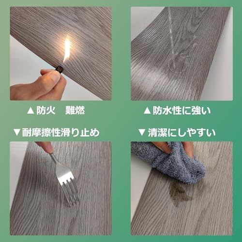 迅速に発送 フロアタイル 約6畳|12畳 入り フローリング マット 置くだけ 木目 クッションフロア 床 マットリメイク シート 接着剤不要 貼るだけ 初心者OK 賃貸ok 防水 床材 DIY ピタフィー 914.4*152.4 mm 3 d 1 bfa 17