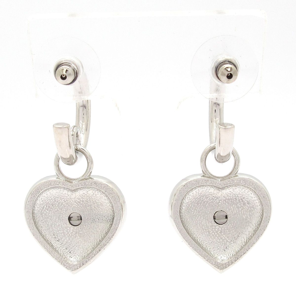 CHANEL(シャネル) ピアス美品 ココマーク シルバー×白 ハート - メルカリ