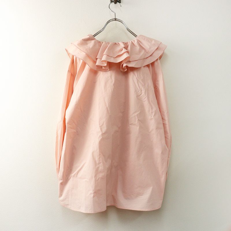 美品 2023AW ヨリ yori ダブルフリルカラーブラウス 38＼ピンク