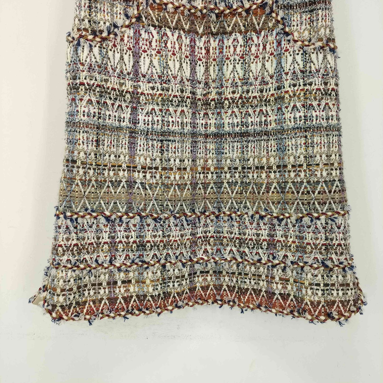 ルネ Rene TISSUE ツイード ウール混 ノースリーブ ワンピース