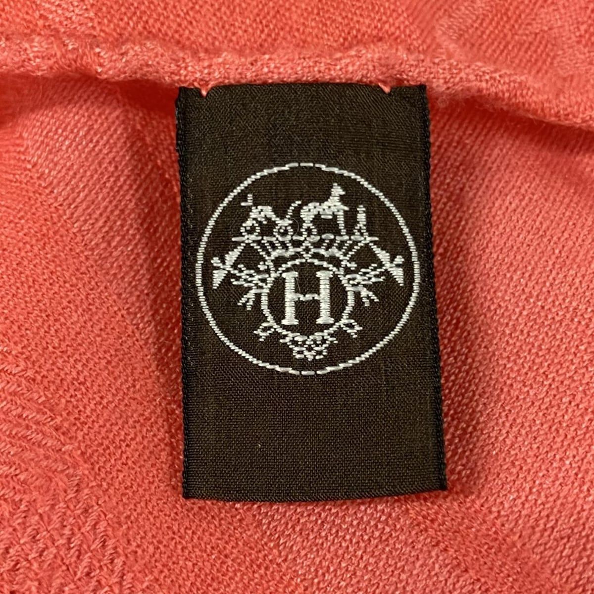 HERMES(エルメス) ストール(ショール) ニューリブリス レッド カシミヤ