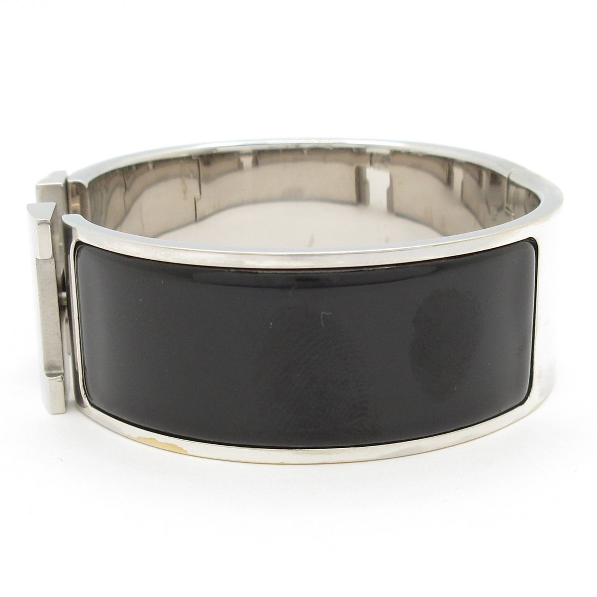 HERMES(エルメス) バングル クリック・クラックH シルバー×黒 - メルカリ