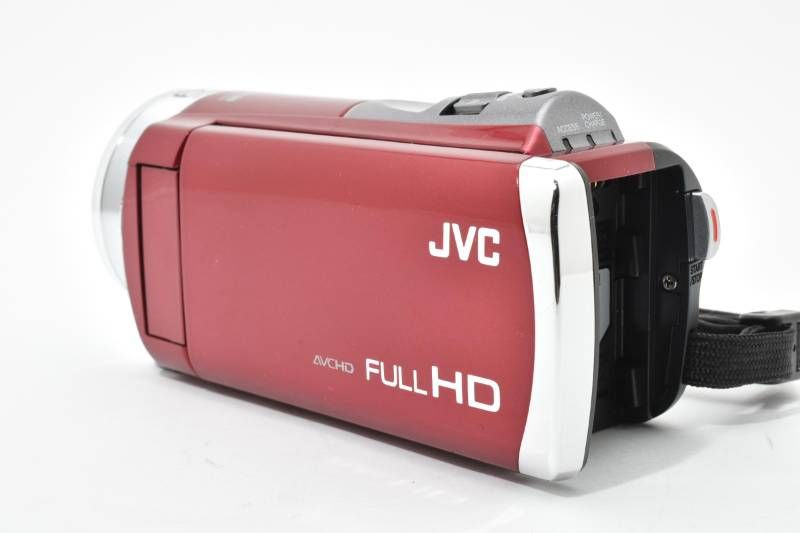 実用光学美品 箱あり】JVC Everio GZ-HM155 赤 レッド ビデオカメラ
