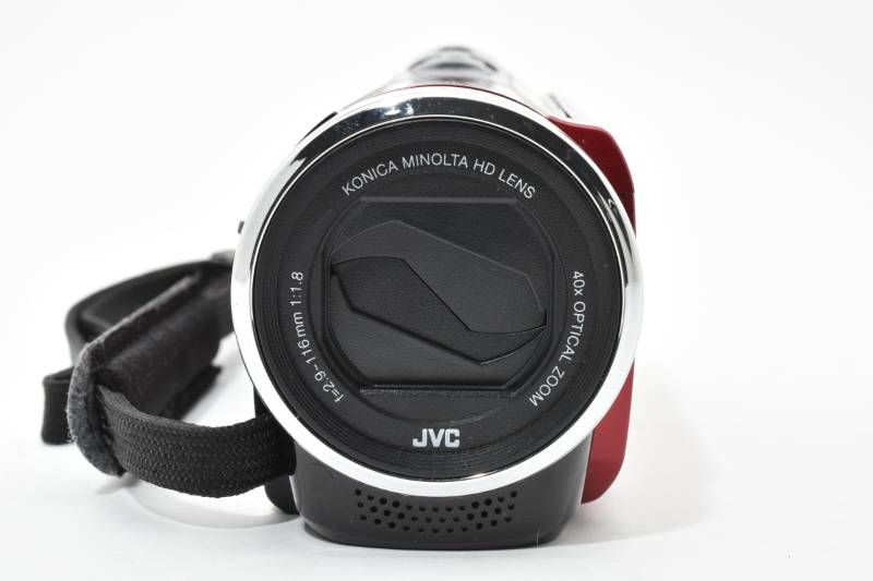 実用光学美品 箱あり】JVC Everio GZ-HM155 赤 レッド ビデオカメラ