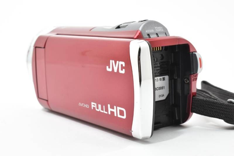 実用光学美品】JVC Everio GZ-HM33 赤 レッド SDカード16GB付き ビデオ