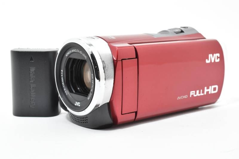 実用光学美品】JVC Everio GZ-HM33 赤 レッド SDカード16GB付き ビデオ
