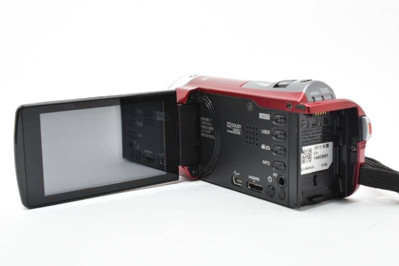 実用光学美品】JVC Everio GZ-HM33 赤 レッド SDカード16GB付き ビデオ