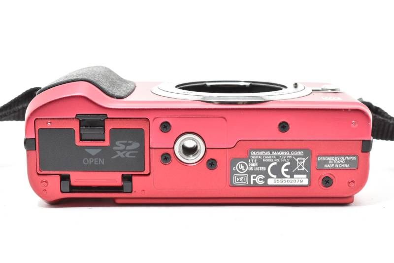 実用光学美品】Olympus オリンパス PEN E-PL2 ボディ 赤 レッド ミラー