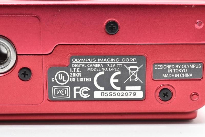 実用光学美品】Olympus オリンパス PEN E-PL2 ボディ 赤 レッド ミラー