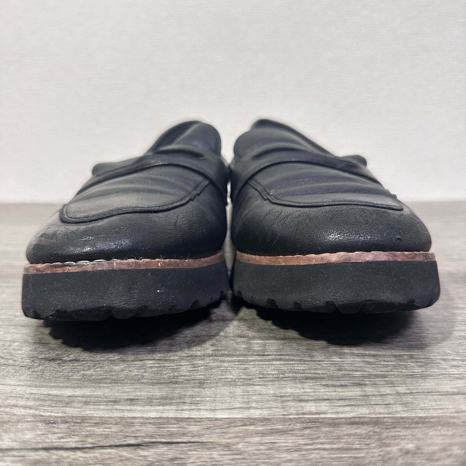 HIMIKO 卑弥呼 トラックソールローファー 本革 軽量 コインローファー