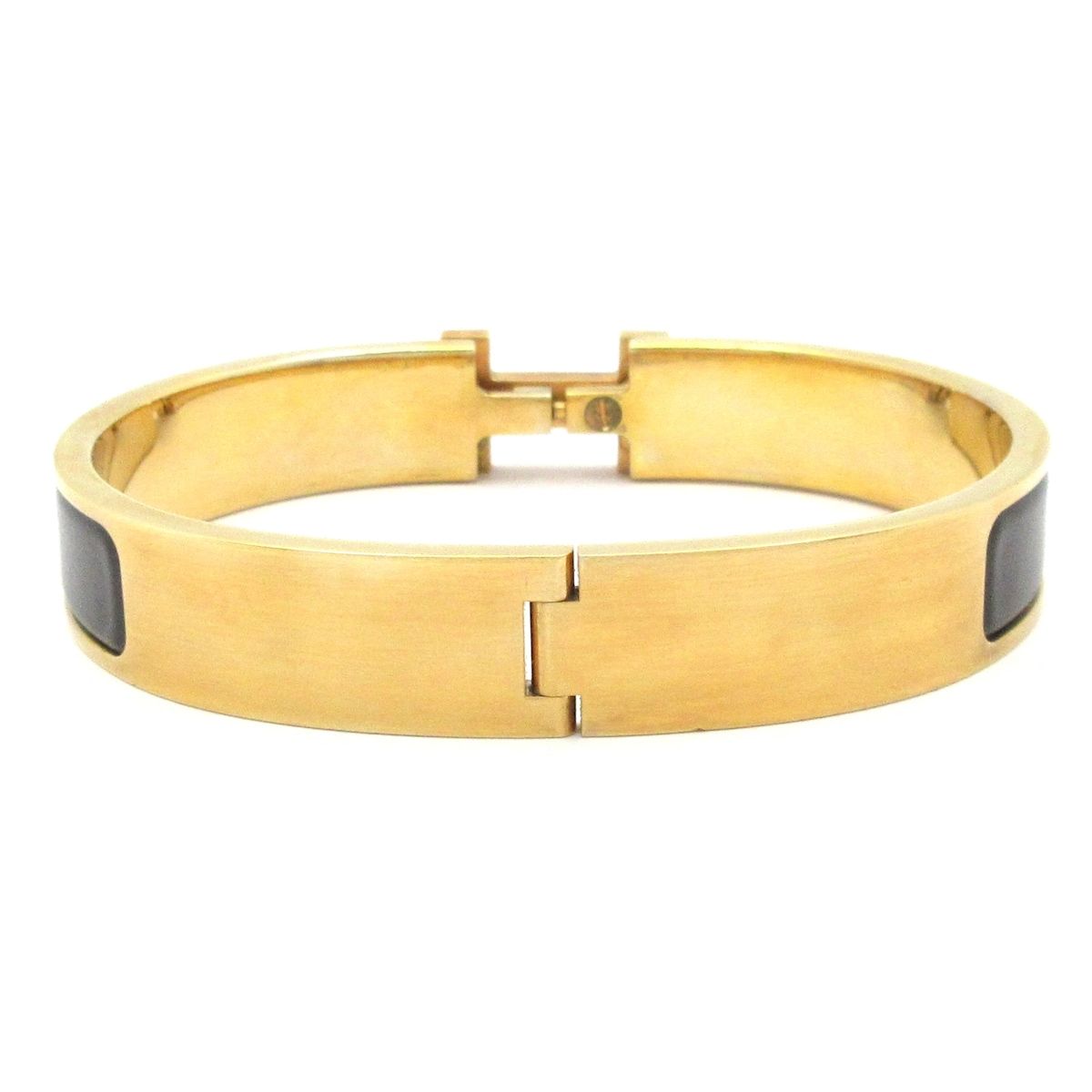 HERMES(エルメス) バングル クリックHH ゴールド×黒 - メルカリ