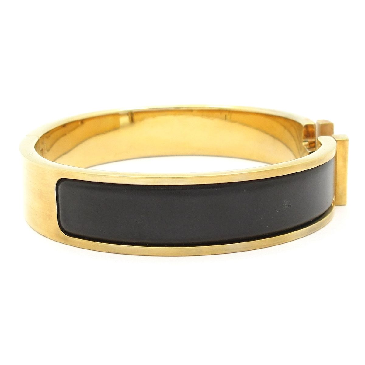 HERMES(エルメス) バングル クリックHH ゴールド×黒 - メルカリ