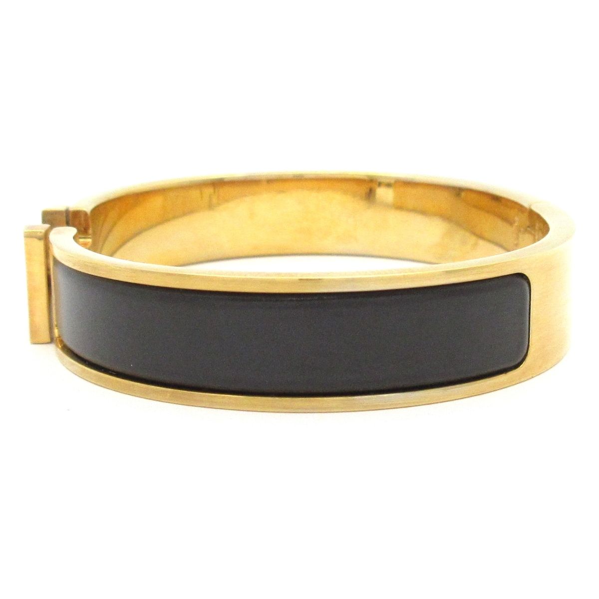 HERMES エルメス クリック　バングル黒×イエローゴールド HERMES(エルメス) バングル クリックHH ゴールド×黒 - メルカリ