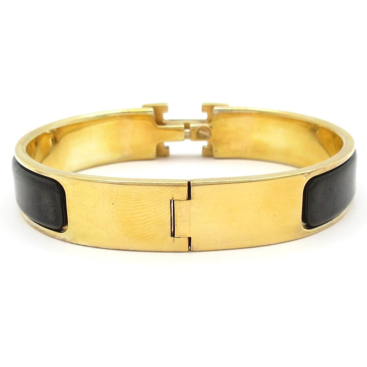 HERMES(エルメス) バングル クリックH ゴールド×黒 - メルカリ