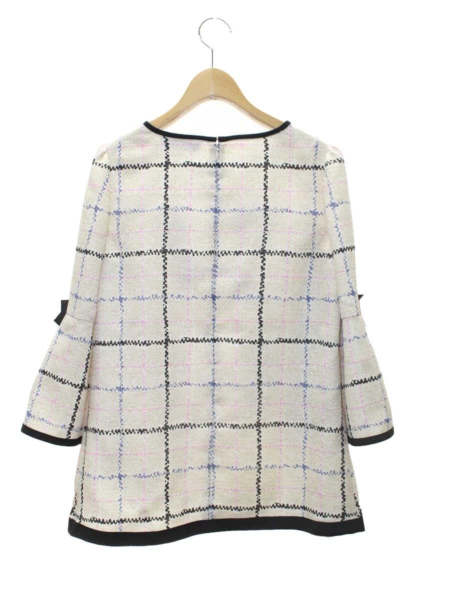 エムズグレイシー 910514 チュニック 38 ベージュ カメリア リボン