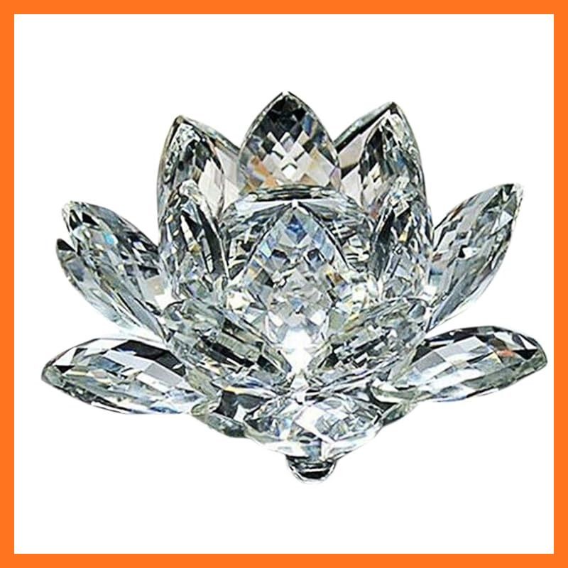 新品】 Fengshuibringluck 蓮の花 クリスタル ガラス 置物 ヒーリング