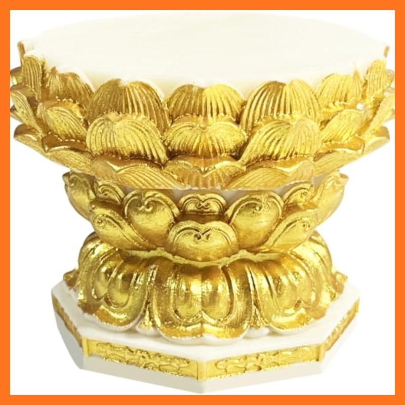 新品】 YUYAKESHI 仏像用 丸型 蓮華型 ココヤシの果実 台 供物 台座 蓮