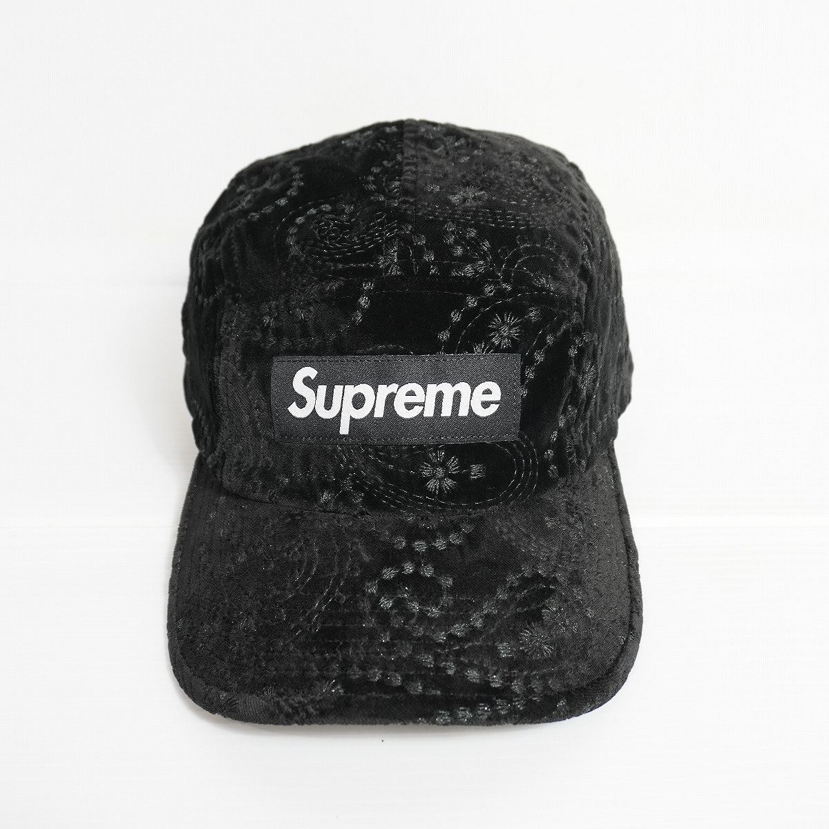 新品23AW Supreme シュプリーム Velvet Paisley Camp Cap ベルベット
