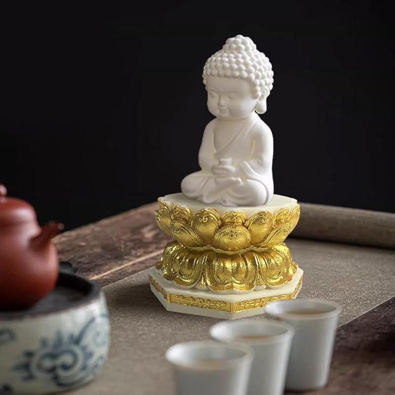 新品】 YUYAKESHI 仏像用 丸型 蓮華型 ココヤシの果実 台 供物 台座 蓮