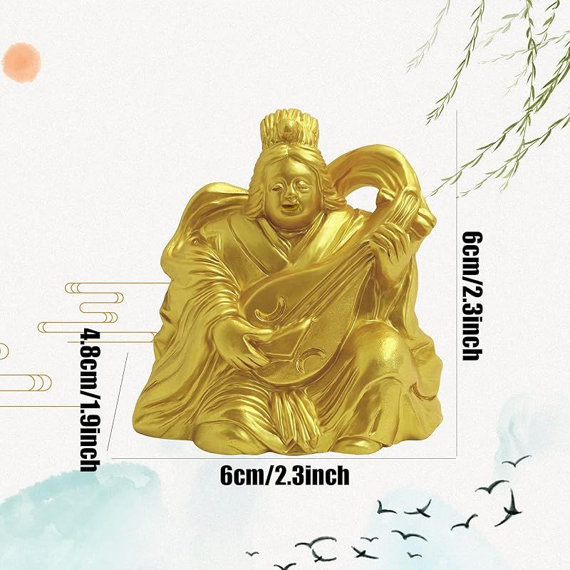 新品】 弁財天 置物 七福神 ゴールド 弁財天 仏像 お守り 開運 福徳