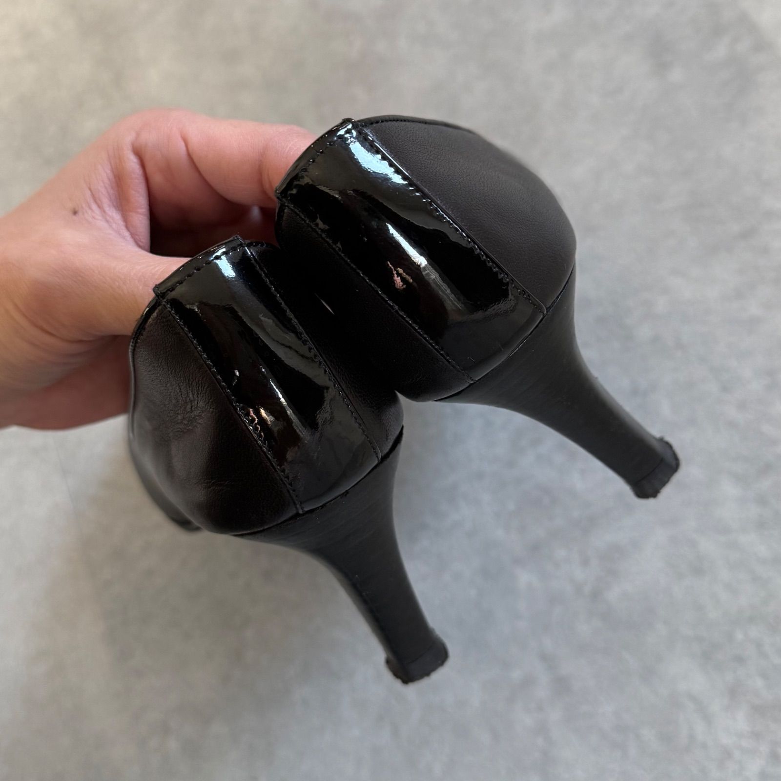 美品 CHANEL シャネル リボンパンプス ココマーク バレエシューズ