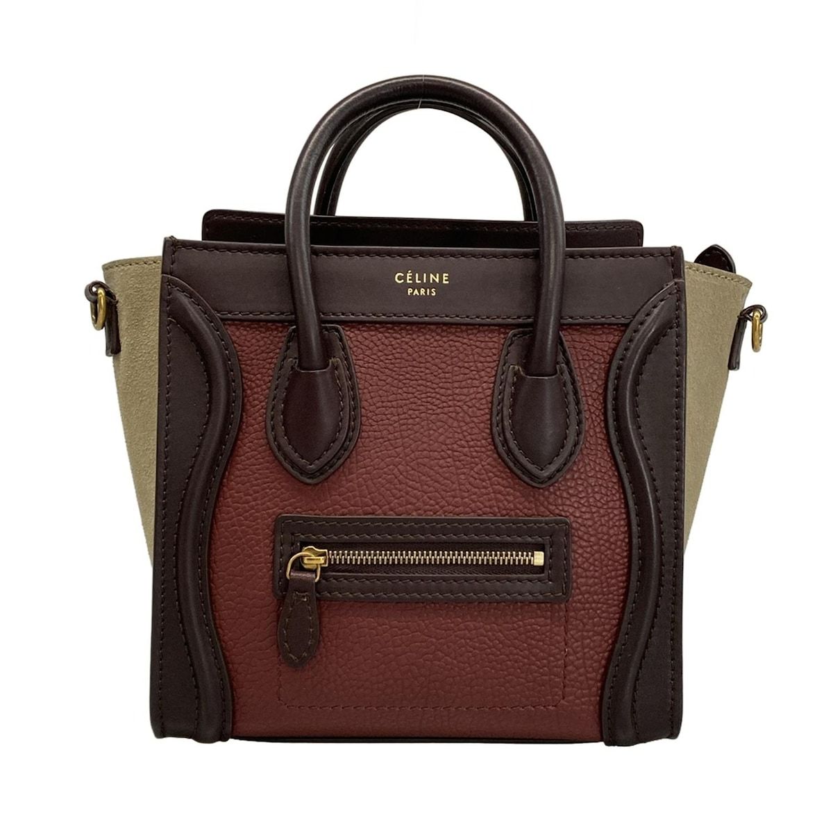 CELINE(セリーヌ) ハンドバッグ ラゲージナノショッパー ボルドー
