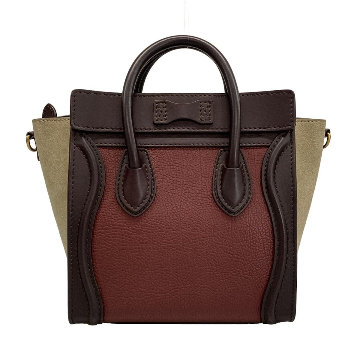 CELINE(セリーヌ) ハンドバッグ ラゲージナノショッパー ボルドー