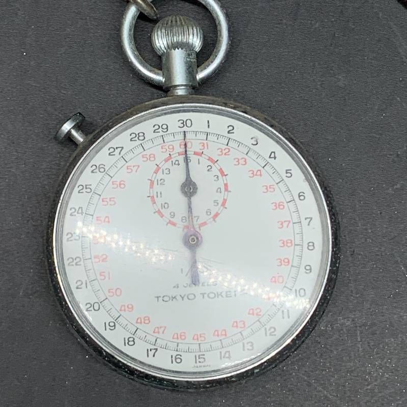 TOKYO TOKEI タイマー時計　昭和レトロ　未使用品　動作確認済 可動 ストップウォッチ TOKYO TOKEI アナログ 手巻き 昭和レトロ 動作