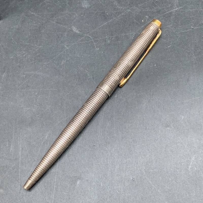 筆記OK PARKER パーカー スターリングシルバー ボールペン シズレ 格子