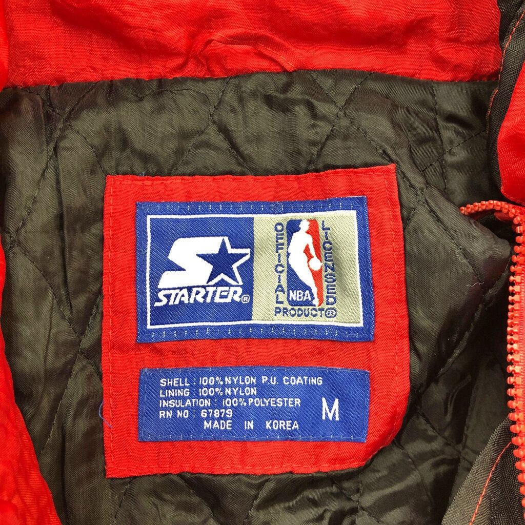 90年代 STARTER スターター NBA シカゴ・ブルズ スタジアムジャケット プロチーム バスケ レッド(メンズ M)中古 古着 X2888 90年代 STARTER スターター NBA シカゴ・ブルズ スタジアムジャケット