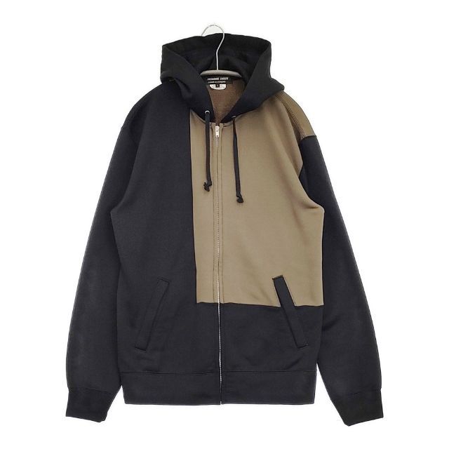 COMME des GARCONS HOMME DEUX 切替 ジップ パーカー AD2023 ブラック