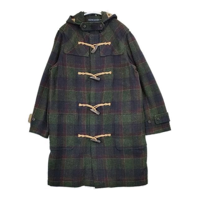 RALPH LAUREN　ラルフローレン　ダッフルコート　羊毛　アルパカ RALPH LAUREN チェック ウールアルパカ ダッフルコート グリーン