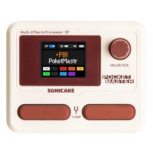 ポケットマスターポータブルマルチエフェクトペダル 100 内蔵ギター ベース 音響効果 アンプモデリング IRキャビネットシミュレーション ステレオOTG USBオーディオインターフェイス 充電式 ホワイト po ea 820 a 5 d