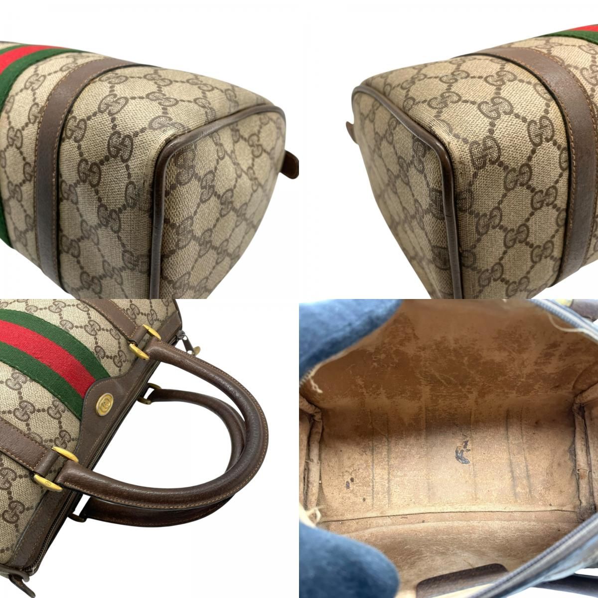 GUCCI グッチ ヴィンテージ GGスプリーム ミニボストン ハンドバッグ 