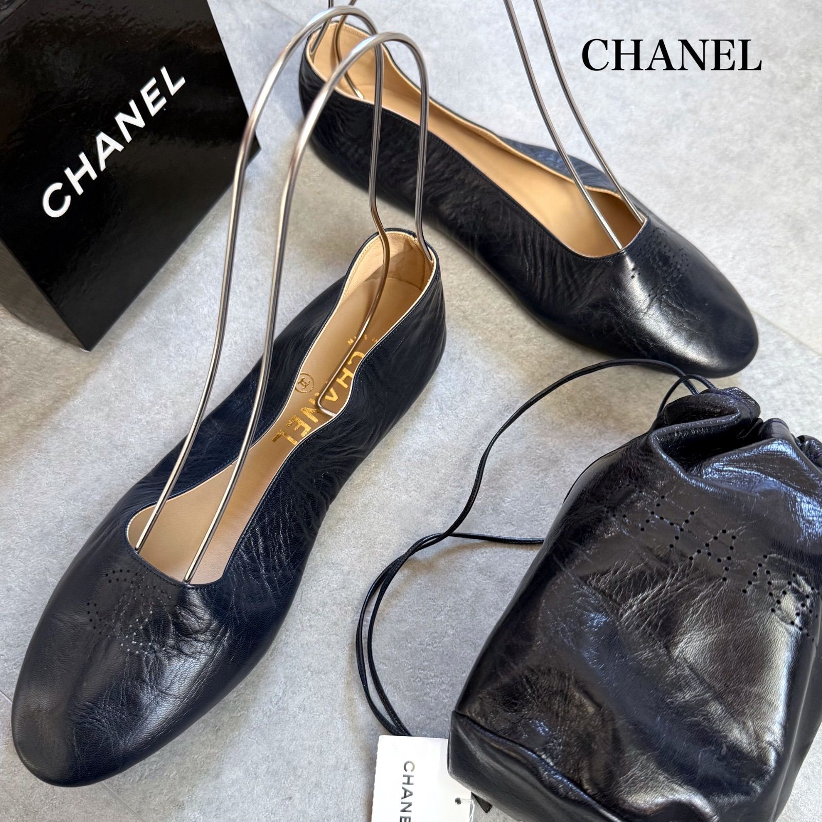 未使用 希少 CHANEL シャネル ココマーク バレエシューズ スリッパ
