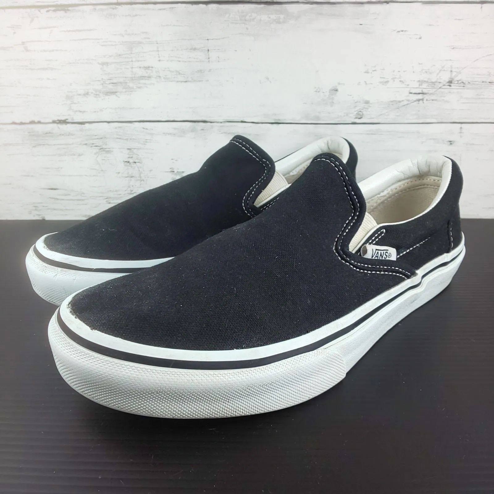 VANS SLIP ON バンズ スリッポン ブラック 黒 24cm レディース 