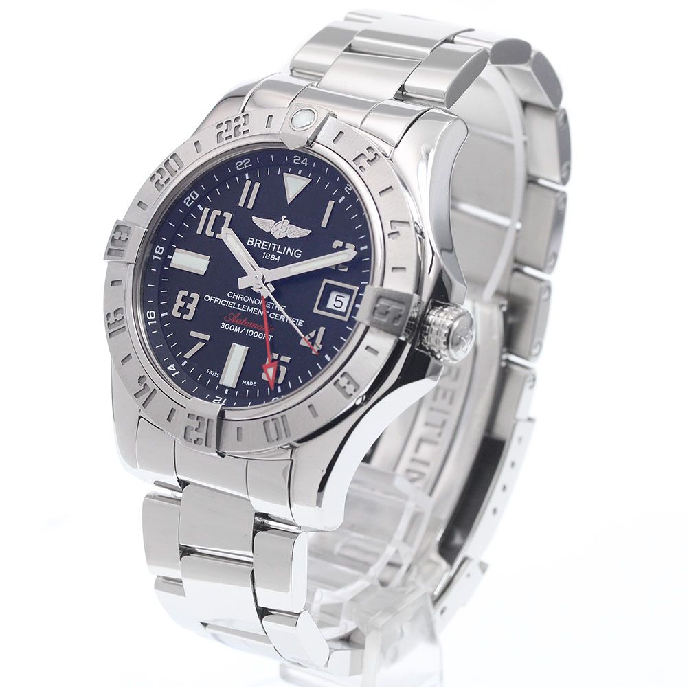 ブライトリング BREITLING A32390 アベンジャーII GMT デイト 自動巻き メンズ 箱 保証書付き_938508 ハイネック 自動巻き時計 腕時計(アナログ)