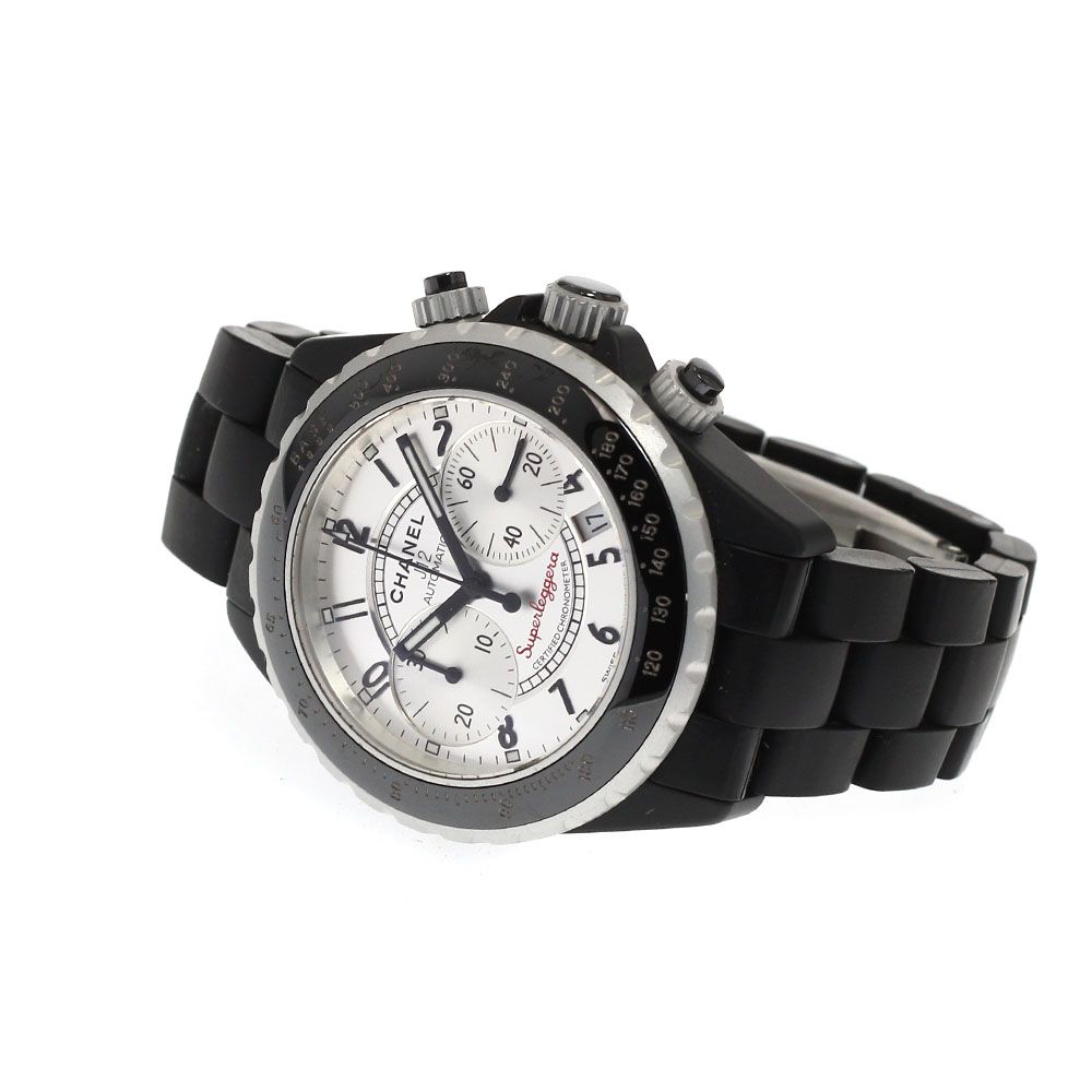 シャネル CHANEL H2039 J12 スーパーレッジェーラ クロノグラフ デイト 自動巻き メンズ _939431 お手入れ簡単 自動巻き時計 腕時計(アナログ)