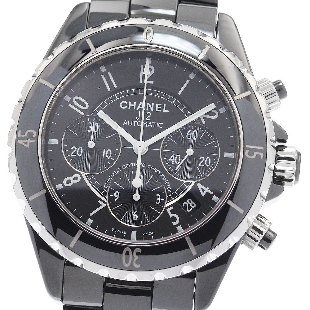 シャネル CHANEL H0940 J12 41MM 黒セラミック クロノグラフ 自動巻き メンズ _920670