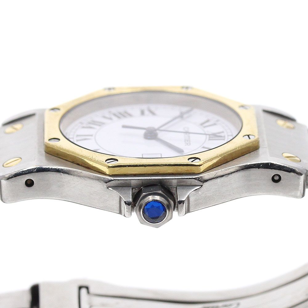  カルティエ CARTIER 81037288 サントスオクタゴン LM デイト 自動巻き メンズ _939967 ネイビー系 自動巻き時計 腕時計(アナログ)