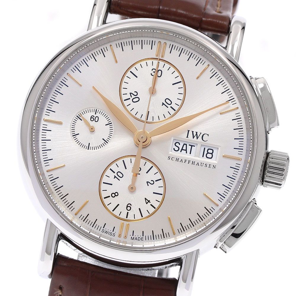 IWC IWC SCHAFFHAUSEN IW378302 ポートフィノ クロノグラフ デイデイト 自動巻き メンズ 保証書付き_940256