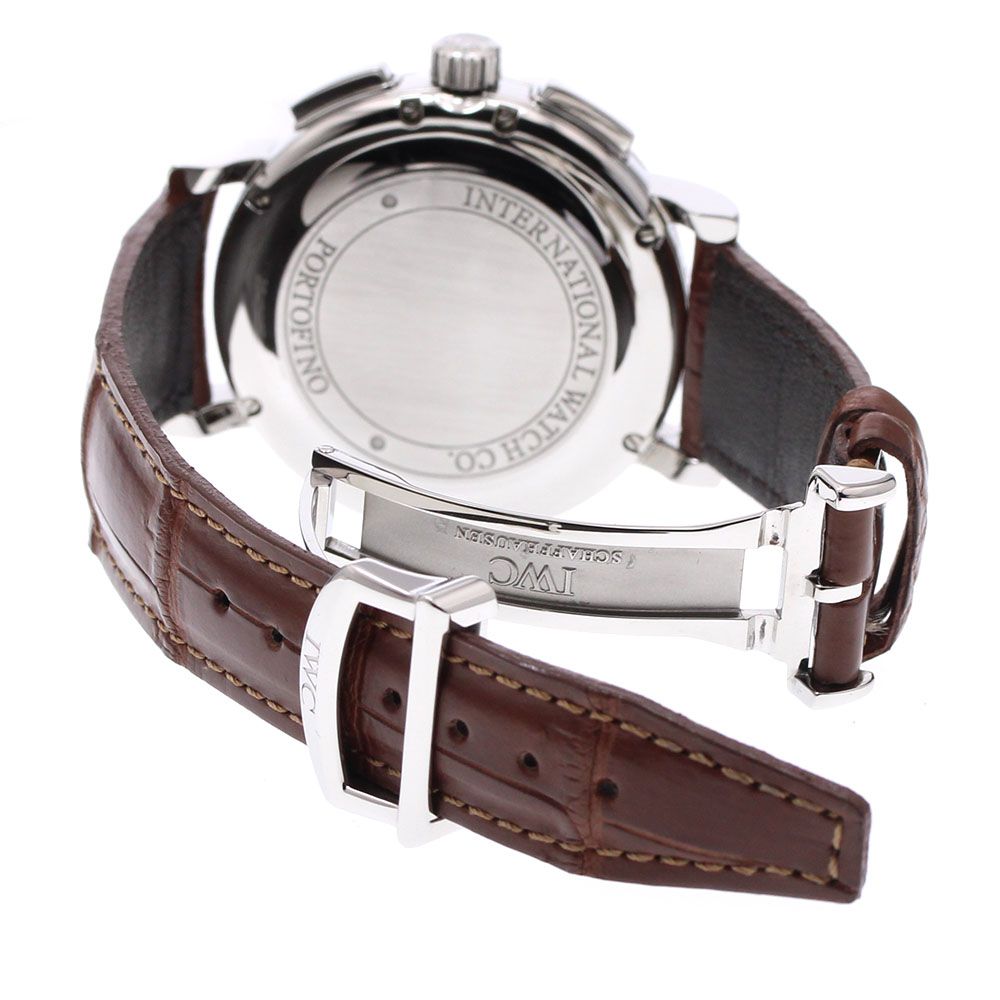  IWC IWC SCHAFFHAUSEN IW378302 ポートフィノ クロノグラフ デイデイト 自動巻き メンズ 保証書付き_940256 ワンポイント 自動巻き時計 腕時計(アナログ)