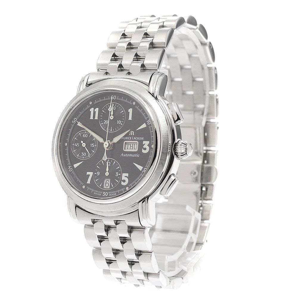  モーリスラクロア MAURICE LACROIX 67839 マスターピース クロノグラフ 自動巻き メンズ _936260 冬コーデ 自動巻き時計 腕時計(アナログ)