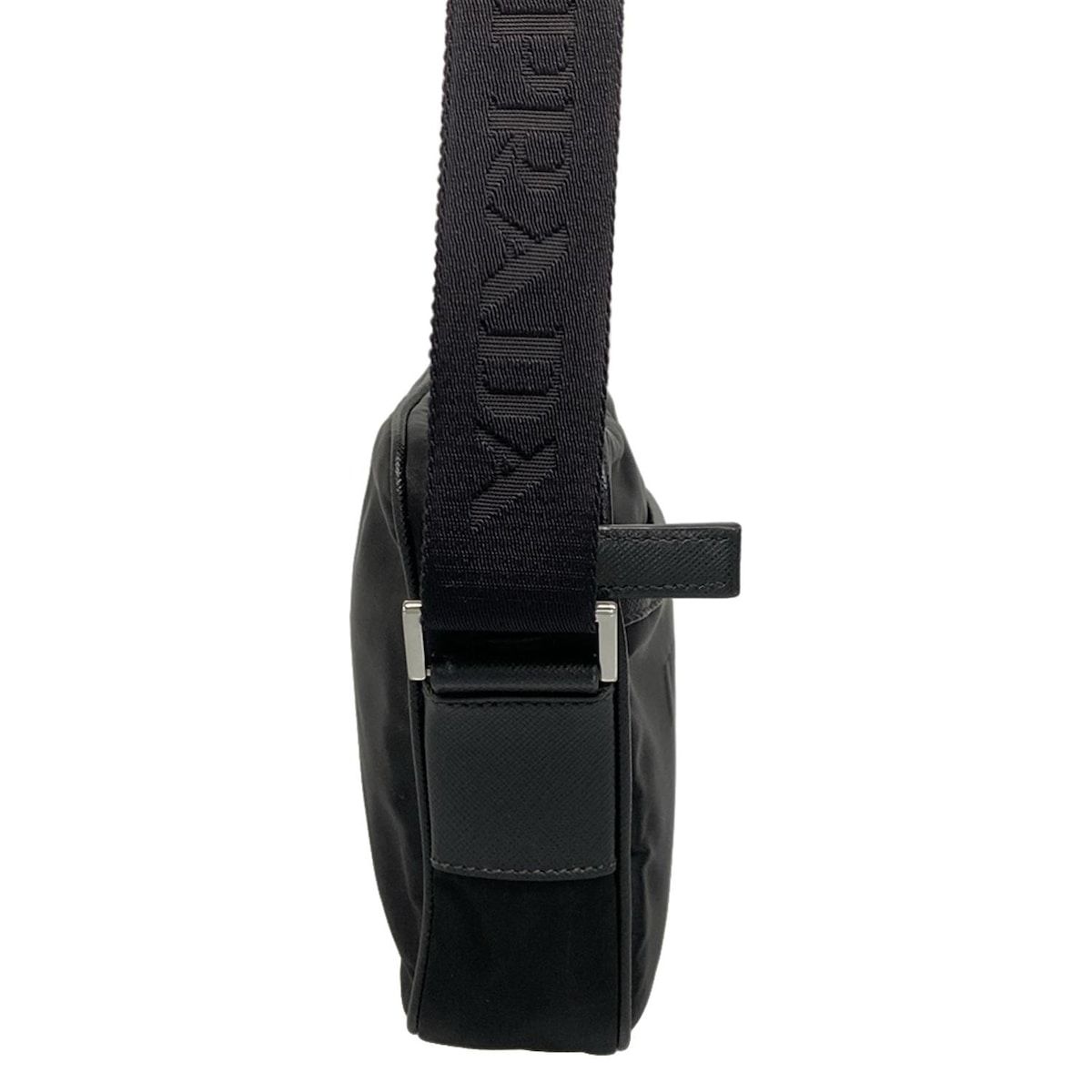 PRADA(プラダ) ショルダーバッグ - 2VH144 黒 Re-Nylon レザー - メルカリ