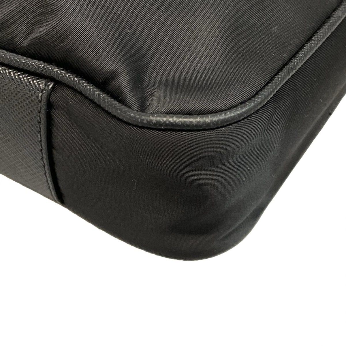 PRADA(プラダ) ショルダーバッグ - 2VH144 黒 Re-Nylon レザー - メルカリ