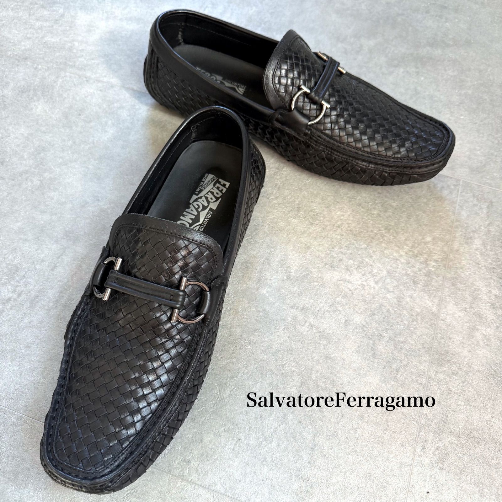 美品 SalvatoreFerragamo サルヴァトーレフェラガモ ガンチーニ レザー