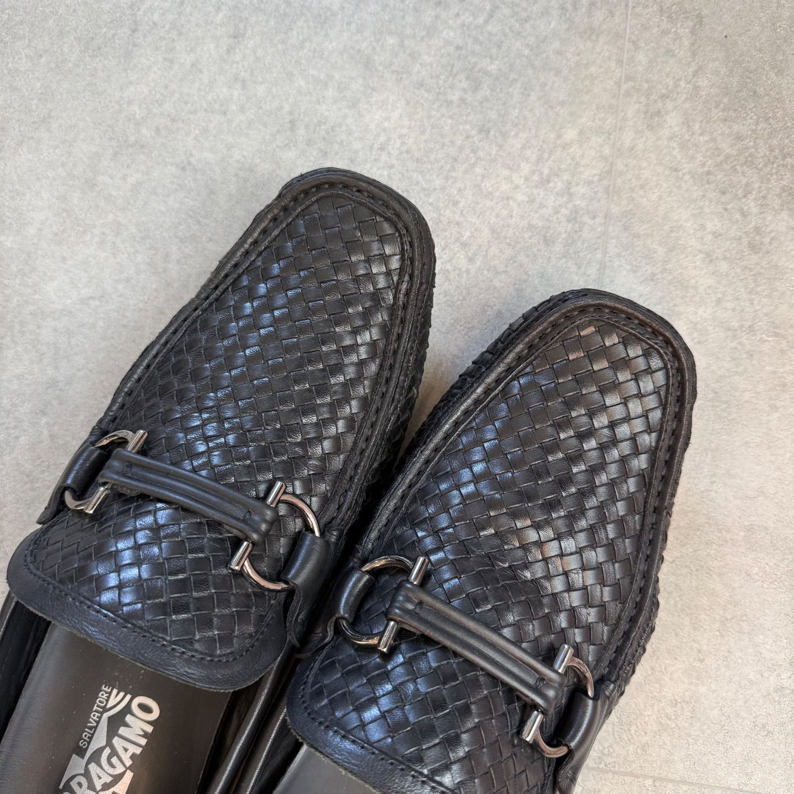 美品 SalvatoreFerragamo サルヴァトーレフェラガモ ガンチーニ レザー 