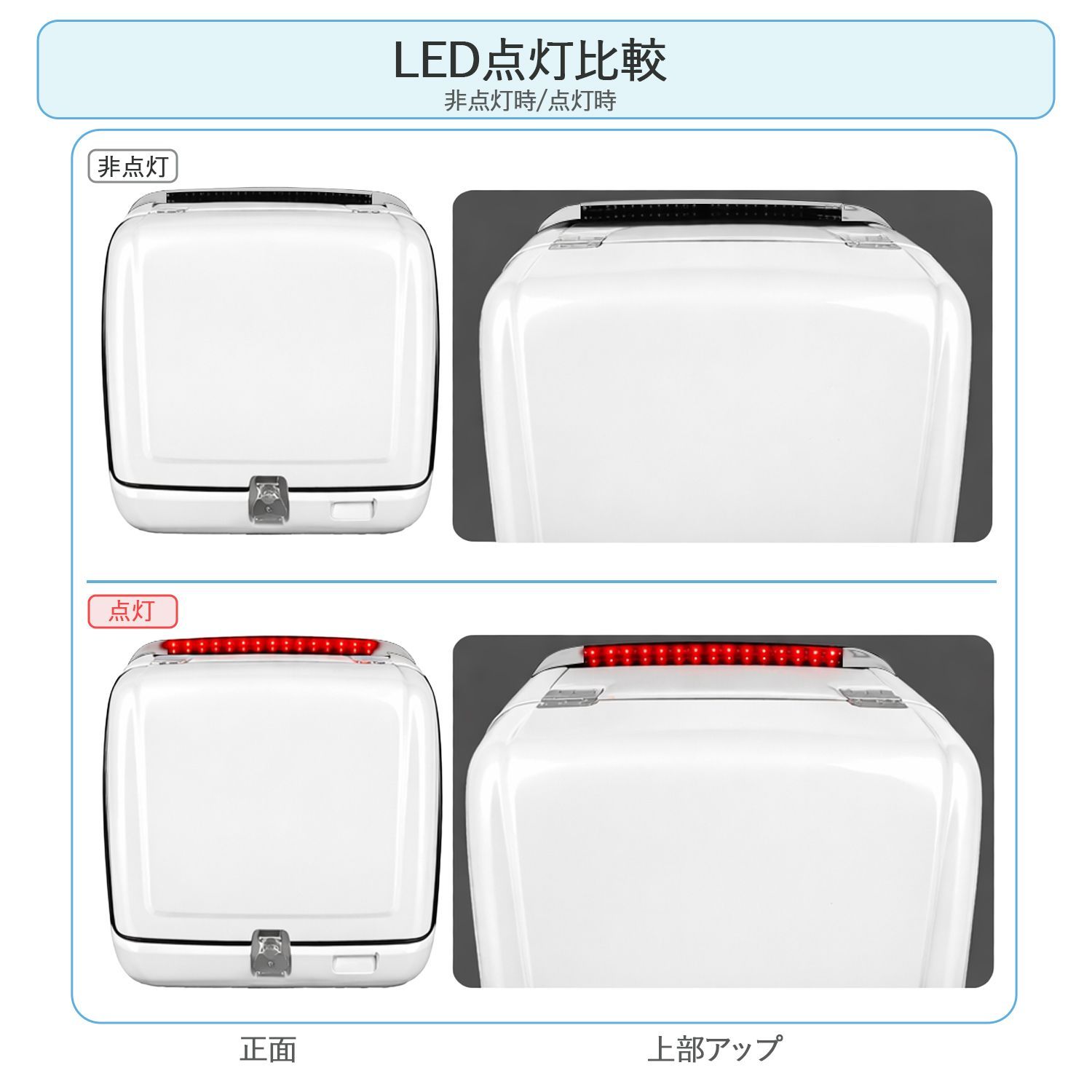 デリバリーボックス ギア専用設計 大容量 LEDブレーキランプ付 鍵付 