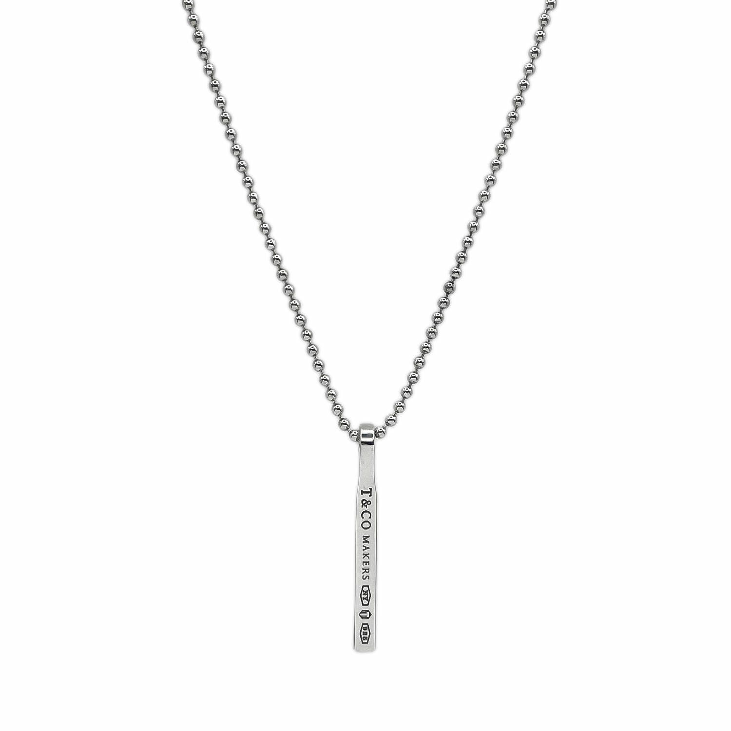 Tiffany&Co. ティファニー メイカーズ バー ネックレス ペンダント